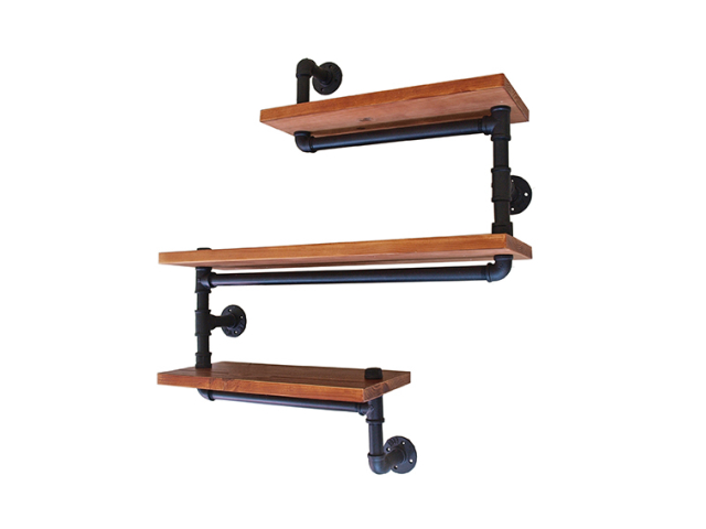 Wall shelf SNAKE redbrown - 014